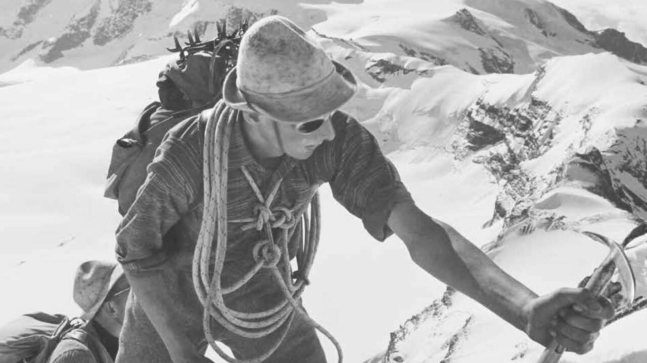 1961 auf dem Hörnligrat am Matterhorn. 