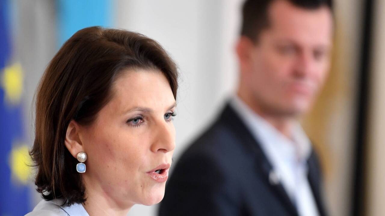 Verfassungsministerin Karoline Edtstadler (ÖVP) und Gesundheitsminister Wolfgang Mückstein (Grüne). 