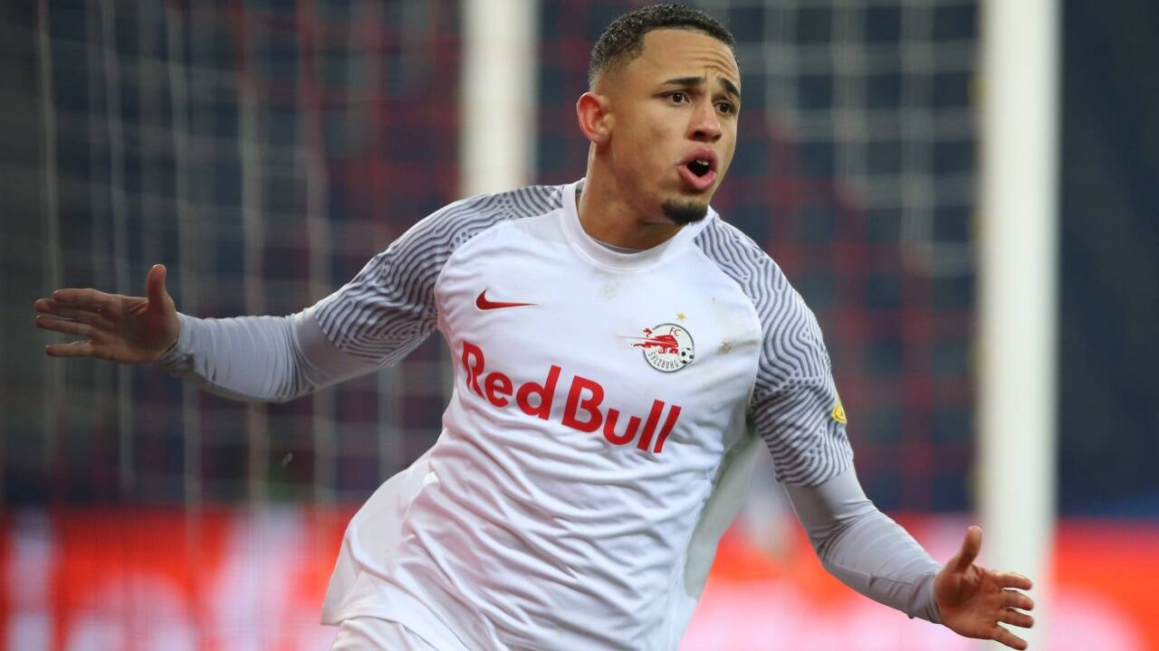 Der Schweizer Noah Okafor schoss Red Bull Salzburg ins Königsklassen-Achtelfinale.   Der Schweizer Noah Okafor schoss Red Bull Salzburg ins Königsklassen-Achtelfinale.