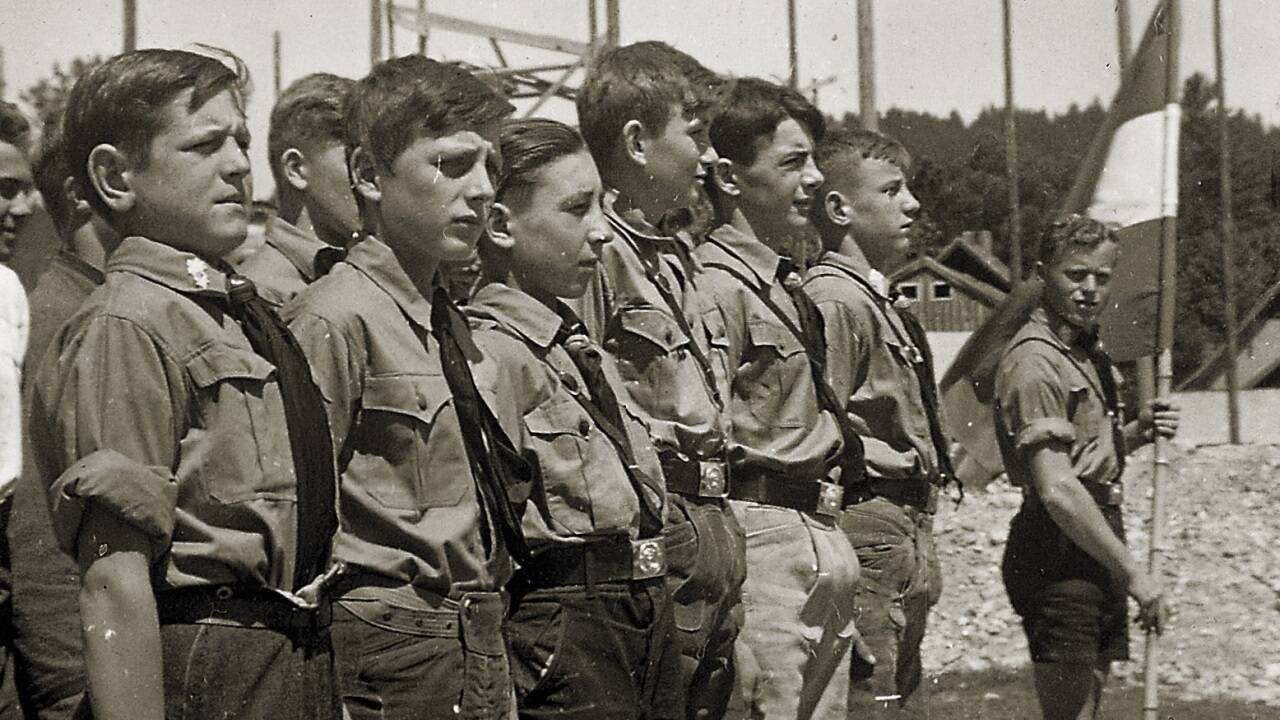 Eine Aufnahme von der Thalgauer Hitlerjugend.  