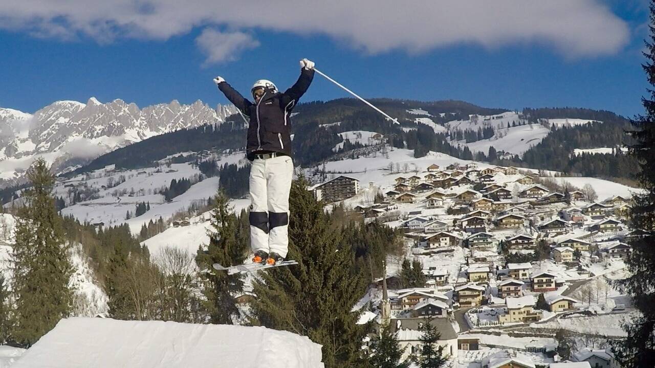 Improvisation war oft gefragt: Daheim in Mühlbach baute sich Meilinger eine Trainingsschanze.  