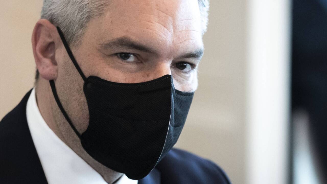 Bundeskanzler Karl Nehammer (ÖVP) am Donnerstag, 6. Jänner 2022, nach dem Corona-Gipfel ion Wien. 