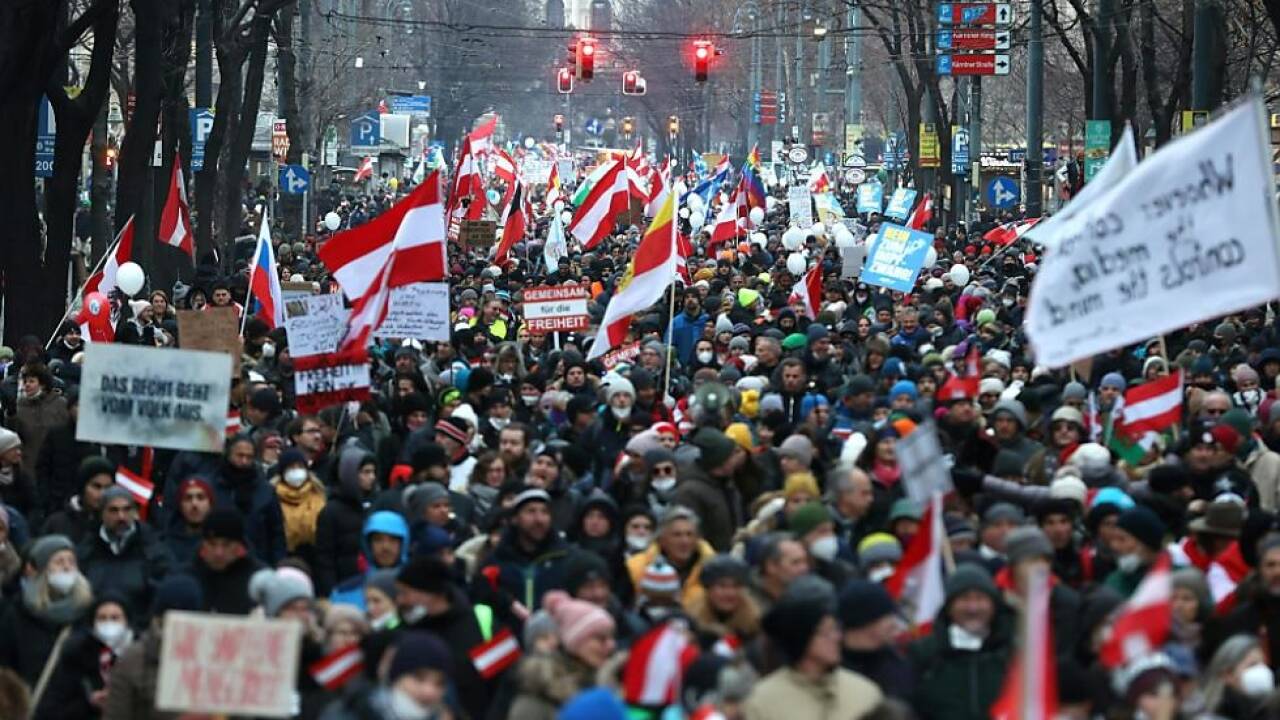 Laut Polizei nahmen 40.000 Personen an Protesten teil 