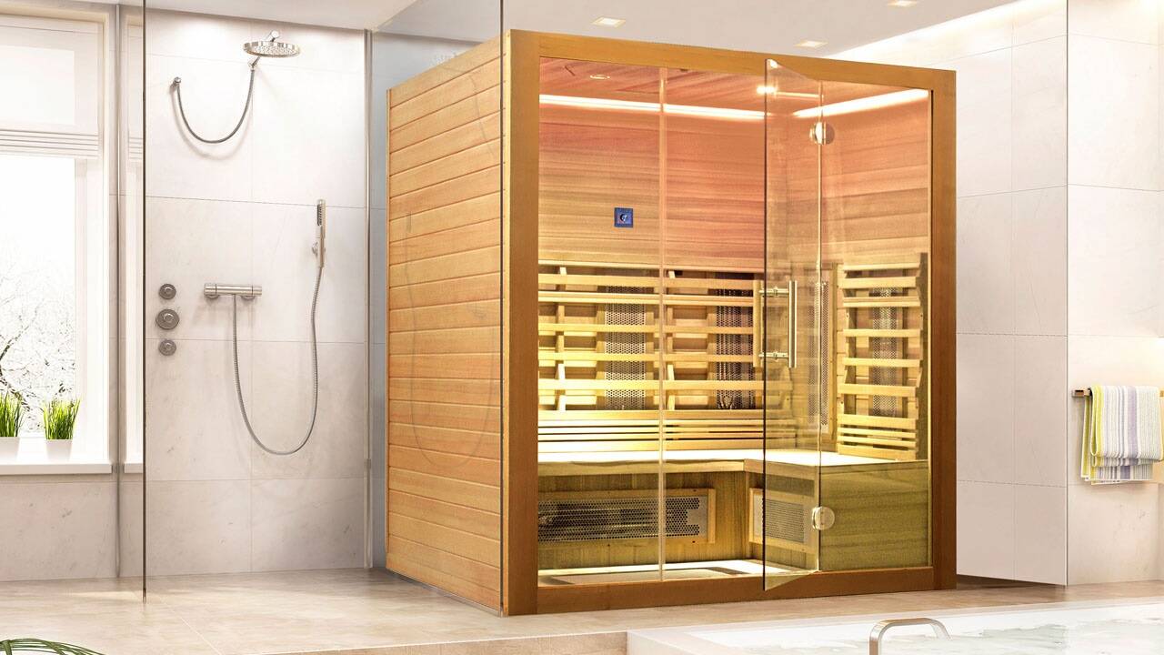 Infrarotkabinen gibt es in vielen Größen und Varianten. Meist reicht eine Haushaltssteckdose für den Betrieb aus. Besonders attraktiv sind Modelle mit einer Glasfront. Infrarotkabinen gibt es in vielen Größen und Varianten. Meist reicht eine Haushaltssteckdose für den Betrieb aus. Besonders attraktiv sind Modelle mit einer Glasfront.