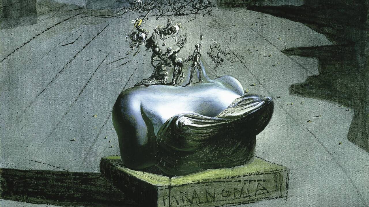 Salvador Dalí, „Paranonïa“, um 1935. Salvador Dalí, „Paranonïa“, um 1935.