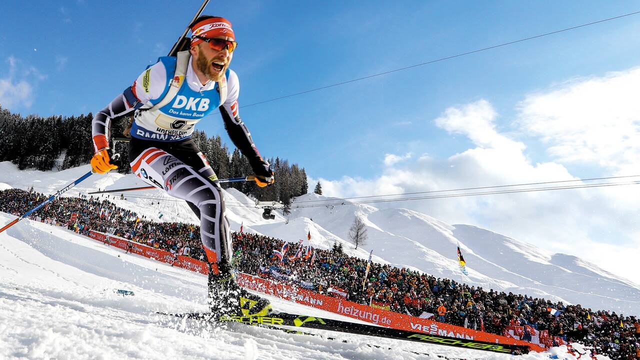 Biathlon zählt zu den beliebtesten Wintersportarten.  Biathlon zählt zu den beliebtesten Wintersportarten.