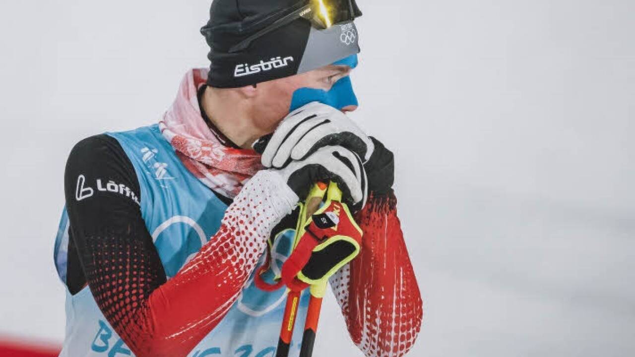 Enttäuscht im Ziel: Johannes Lamparter.  