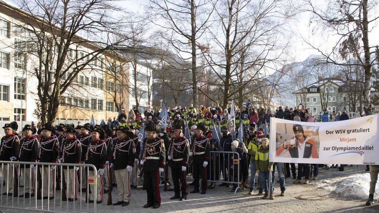 Durchaus großer Andrang beim Empfang in der Heimatgemeinde. 