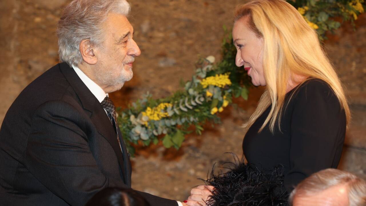 Plácido Domingo und Festspielpräsidentin Kristina Hammer 