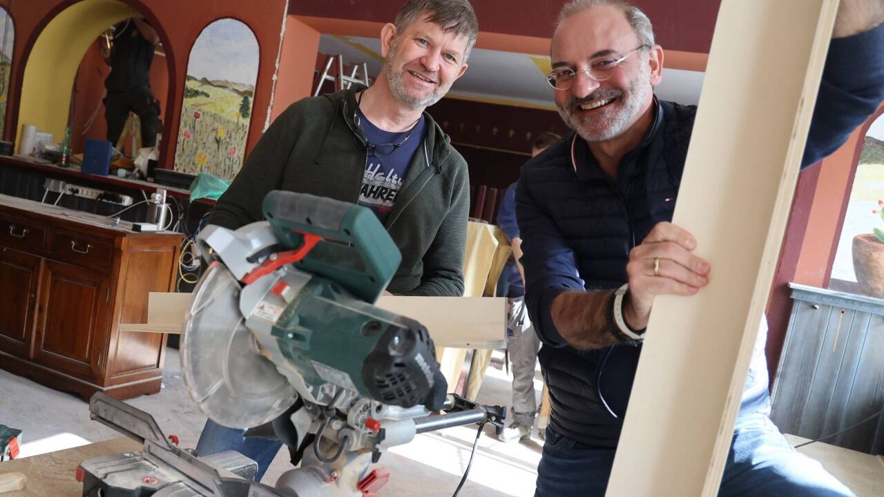 Andreas Felleis und Patrick Knittelfelder in der künftigen Osteria: Noch herrscht hier Baustelle. Andreas Felleis und Patrick Knittelfelder in der künftigen Osteria: Noch herrscht hier Baustelle.