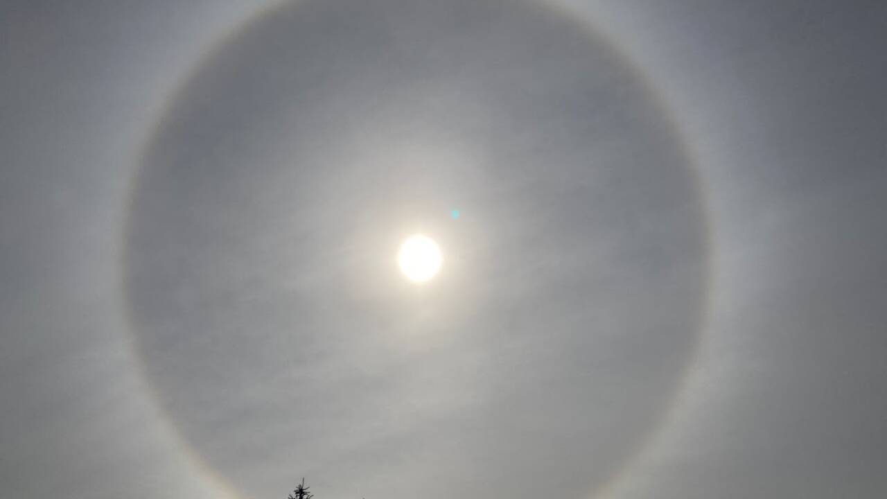 Sonnenhalo über Salzburg. 