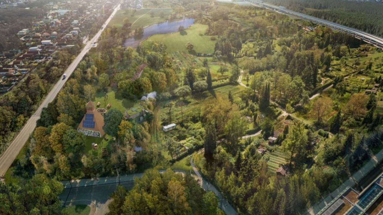 Oliver Resslers Arbeit 'Die Wüste lebt' lässt Bäume sprießen. 
