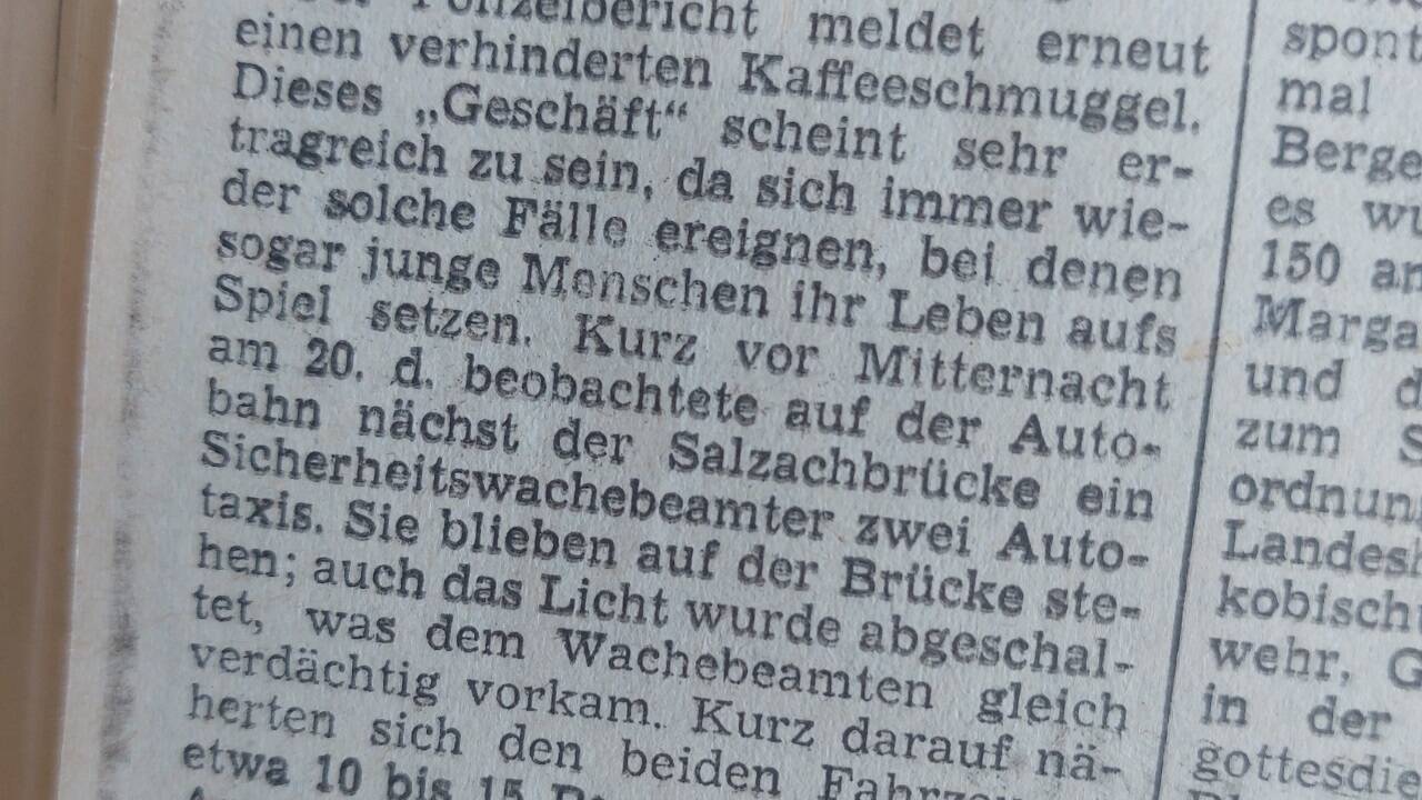 Bericht im Juni 1950 in den Salzburger Nachrichten. 