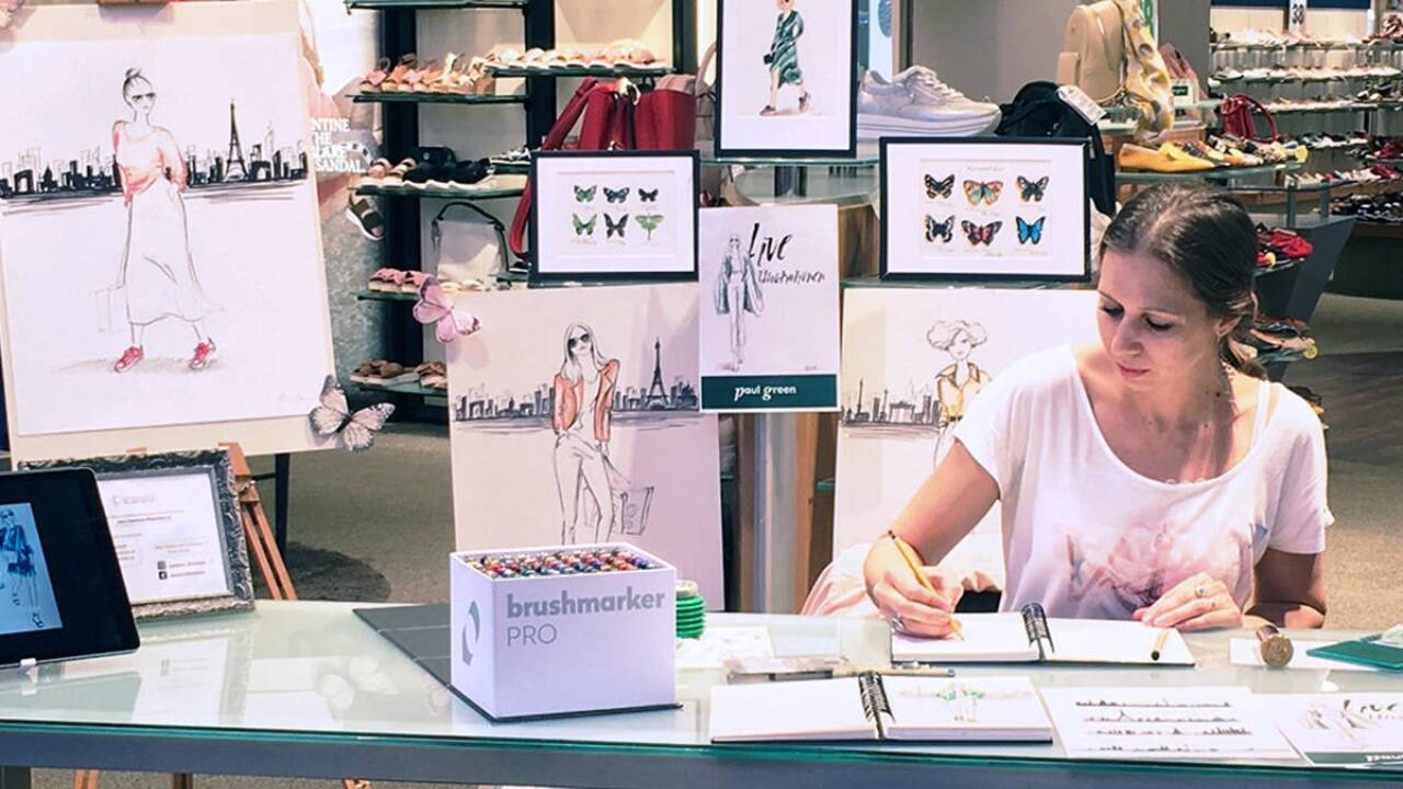 Live Illustrationen für Paul Green in München 
