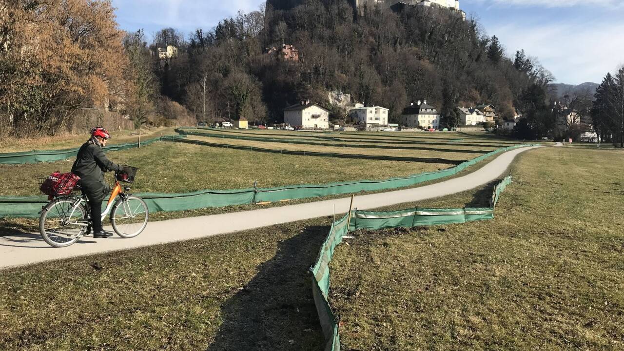 Auf dem Krauthügel sind mit Amphibienschutzzäunen die ersten Vorarbeiten zum Ausbau der Garage bereits sichtbar.  