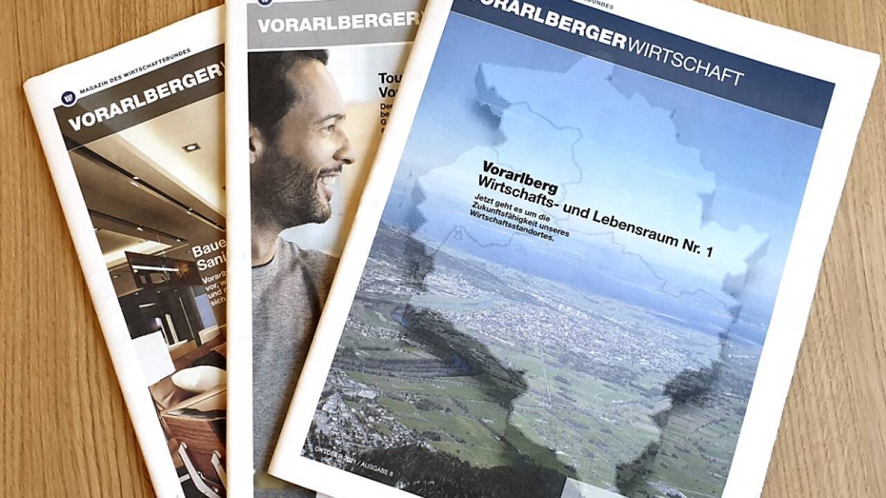 Ausgaben des Wirtschaftsbund-Magazins 'Vorarlberger Wirtschaft' 