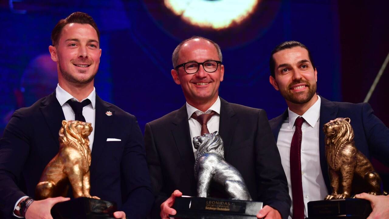 Die Trainer des Jahres: Matthias Jaissle (Sieger), Harald Diess (2. Platz), Plamen Ryaskov (3. Platz). 