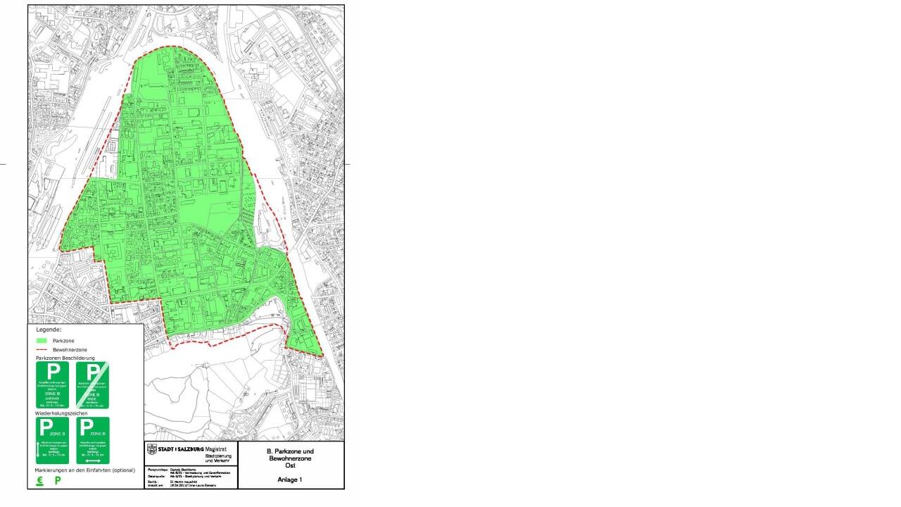 So sieht die „Parkzone B“ in Schallmoos im Detail aus. So sieht die „Parkzone B“ in Schallmoos im Detail aus.  