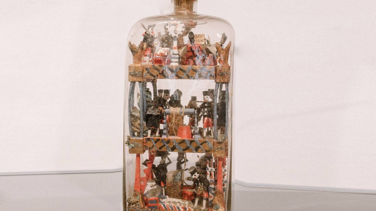 Geduldsflasche aus Kremnitz in der Slowakei, um 1830. 