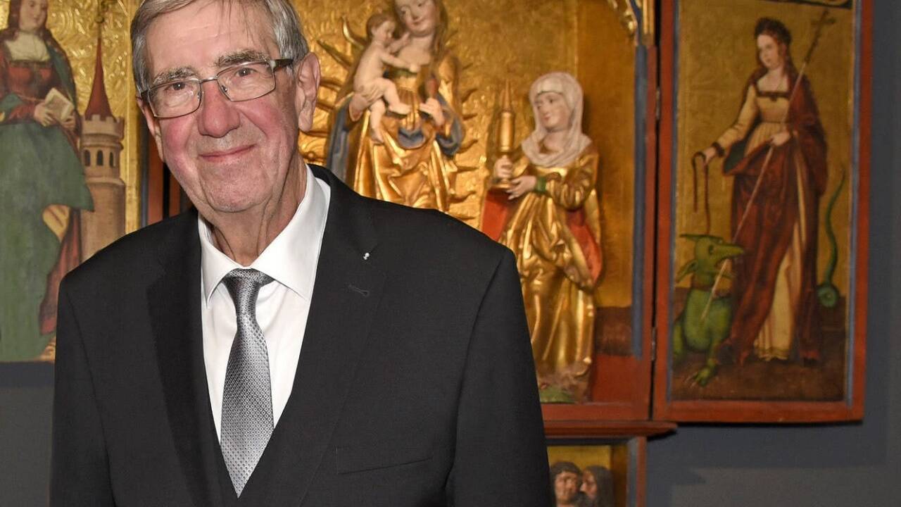 Der Kunsthändler und Sammler Kuno Mayer in Leogang.  
