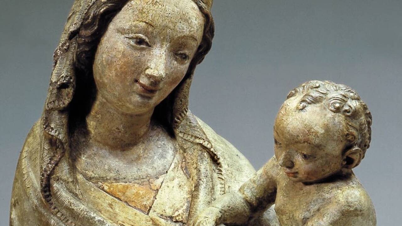 Detail der Leoganger Schönen Madonna. 
