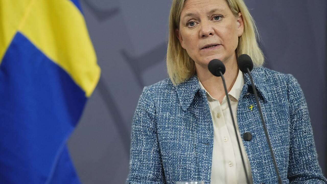 Vor NATO-Beitritt: Sozialdemokratische Premierministerin Andersson  Vor NATO-Beitritt: Sozialdemokratische Premierministerin Andersson
