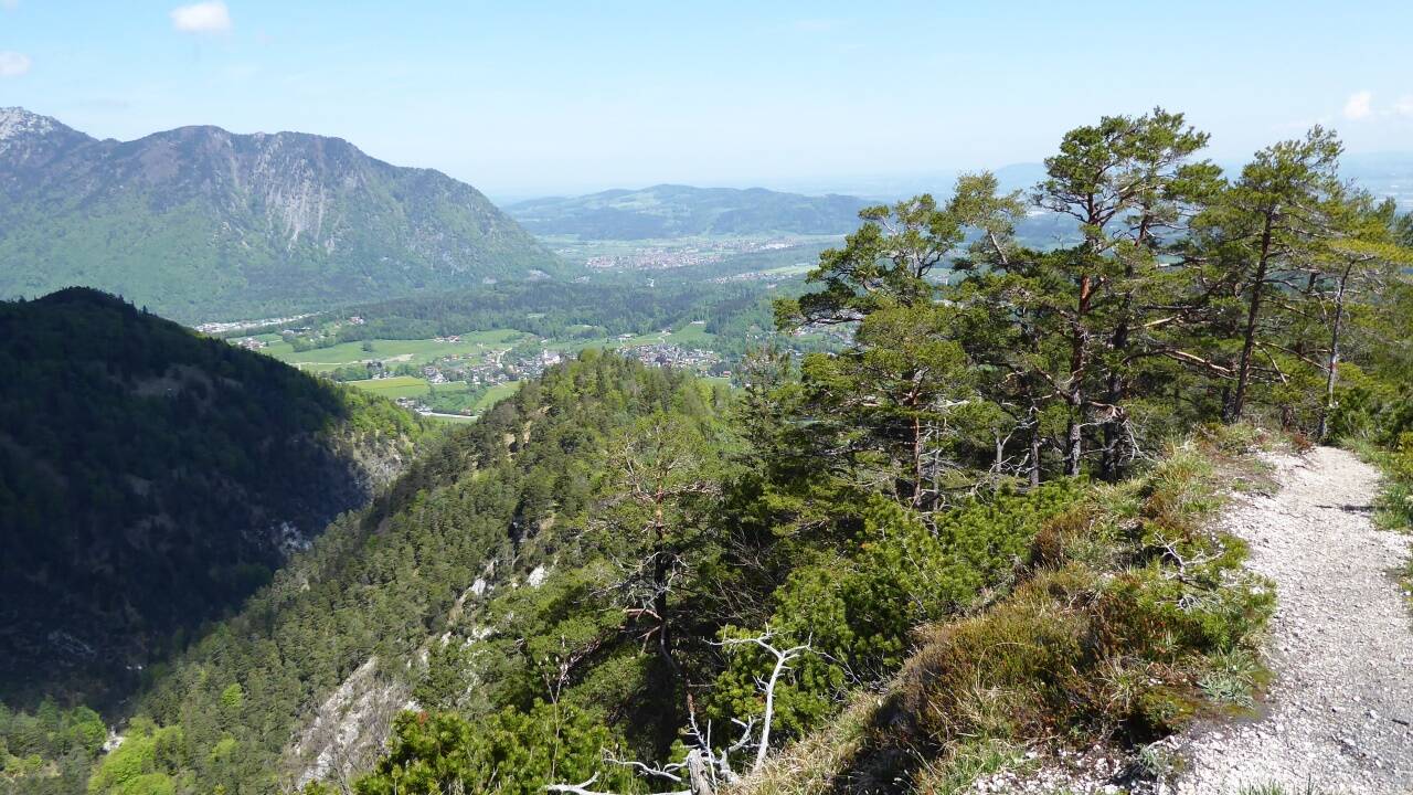 Der Blick vom Freimahderköpfl auf den Vorderstaufen und Großgmain.   Der Blick vom Freimahderköpfl auf den Vorderstaufen und Großgmain.