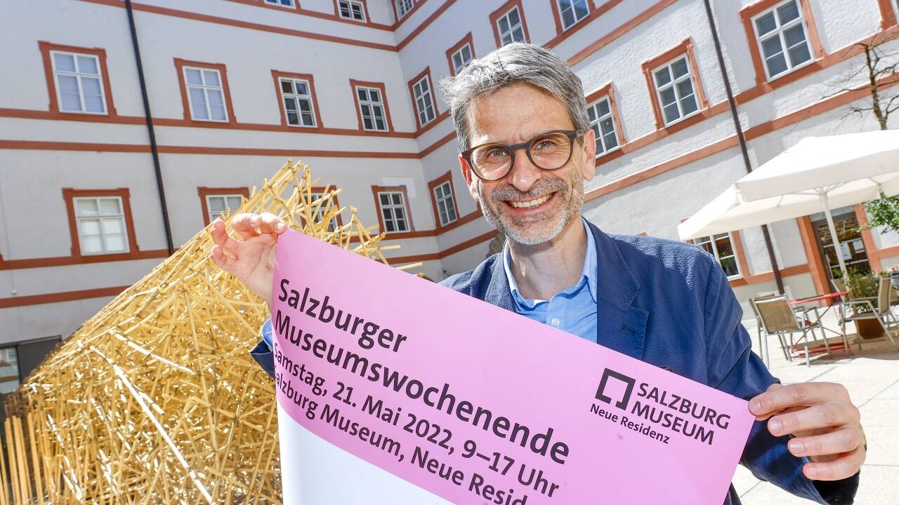 Das Museumswochenende lockt die Besucher. Das Salzburg Museum mit Direktor Martin Hochleitner unter anderem mit einem Kinderprogramm rund um die Kakaobohne und Schokolade. 
