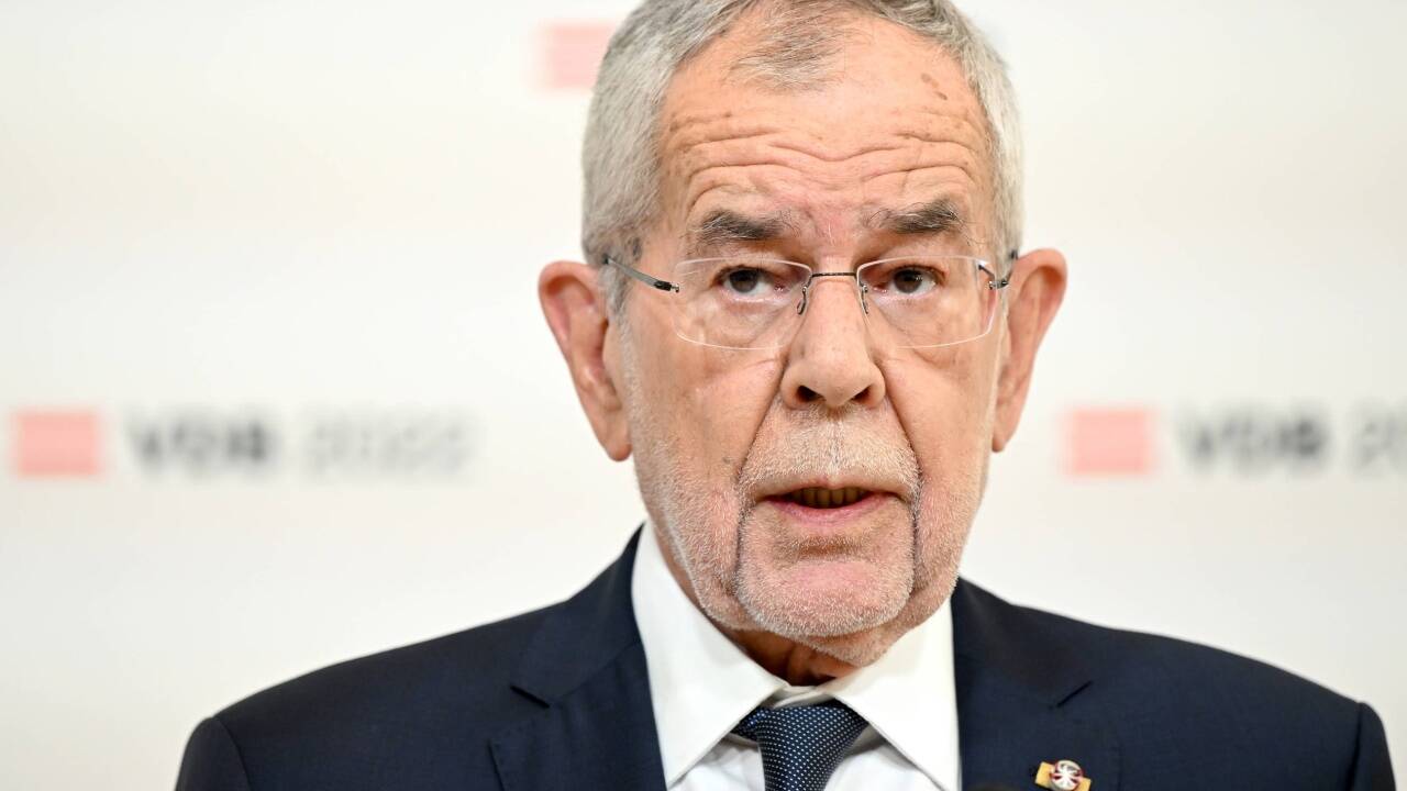 Pressekonferenz von Alexander Van der Bellen am Montagvormittag in Wien.  Pressekonferenz von Alexander Van der Bellen am Montagvormittag in Wien.