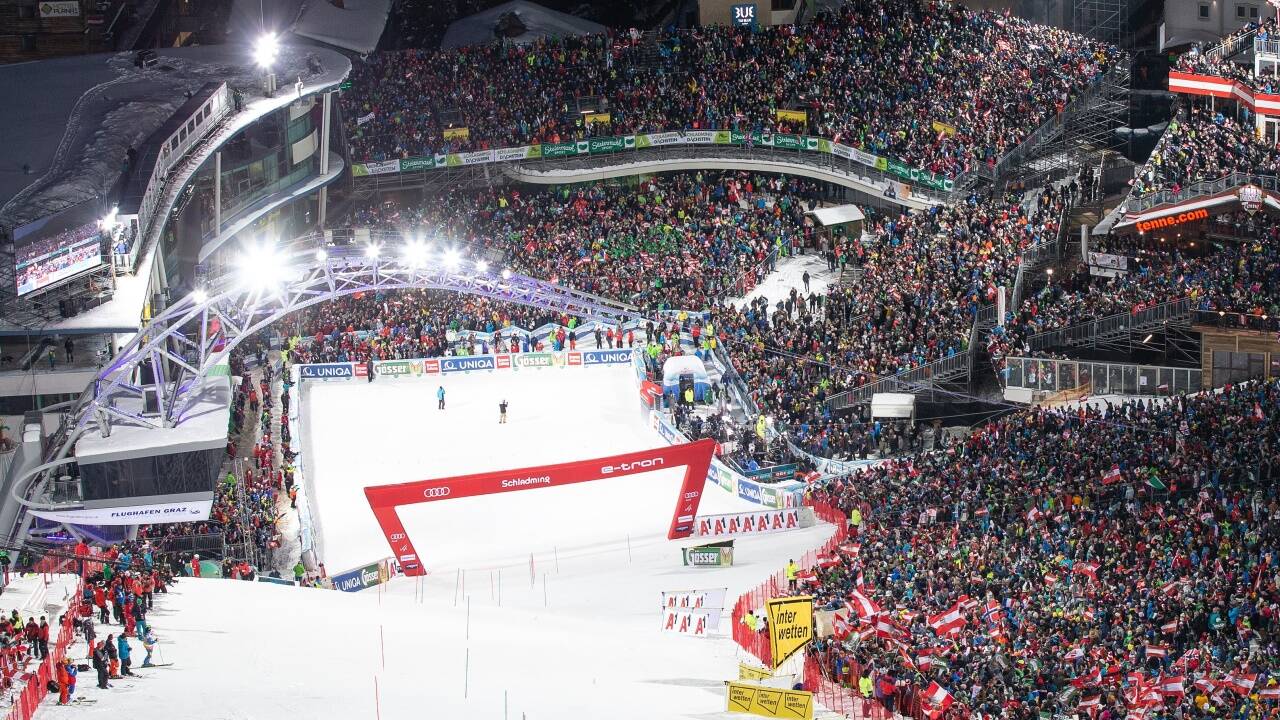 Fixpunkt: Schladming mit dem Nachtslalom. 