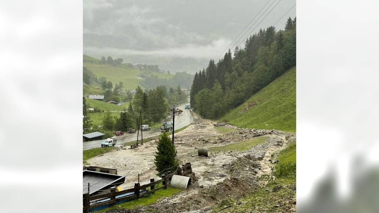 Vermurungen nach Unwettern im Felbertal in Mittersill. 