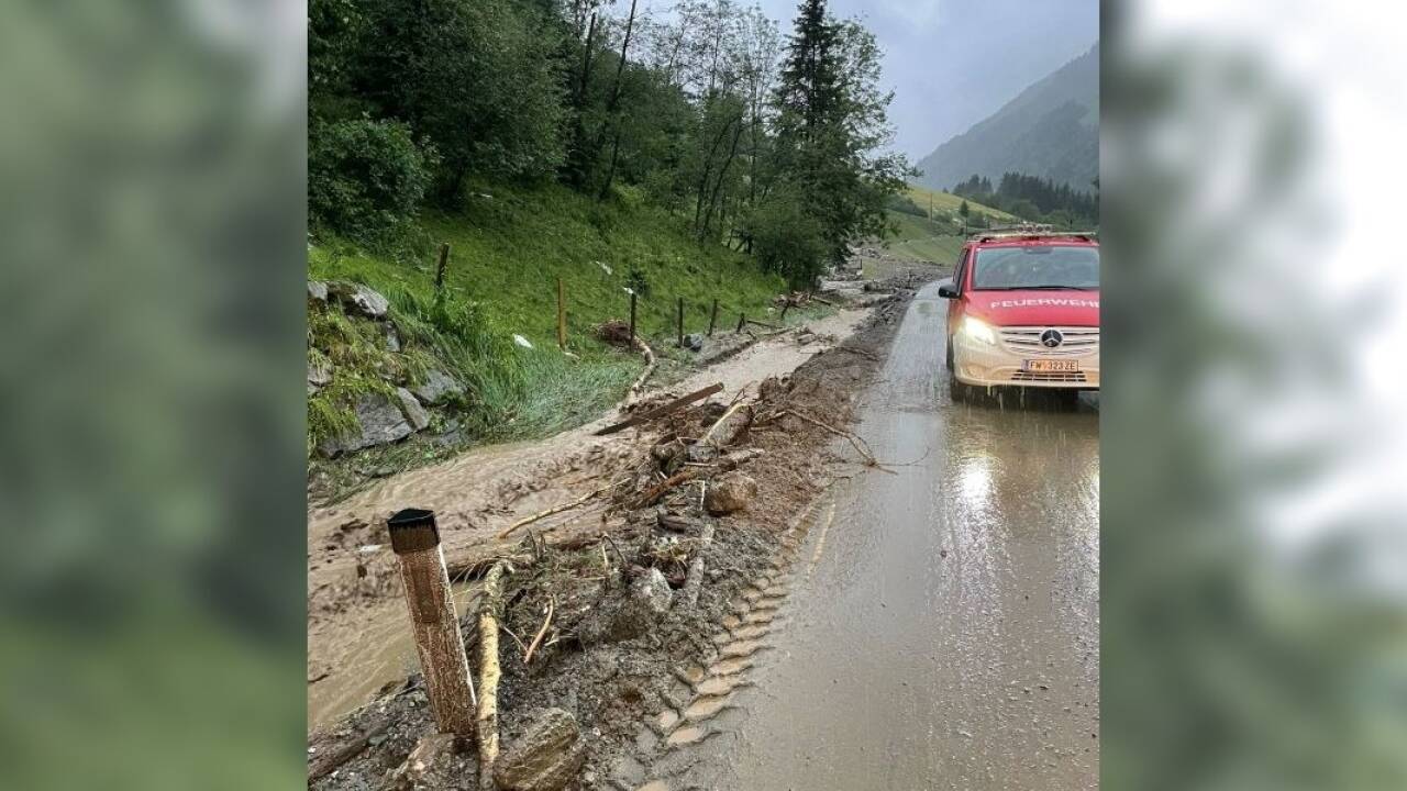 Vermurungen nach Unwettern im Felbertal in Mittersill. 
