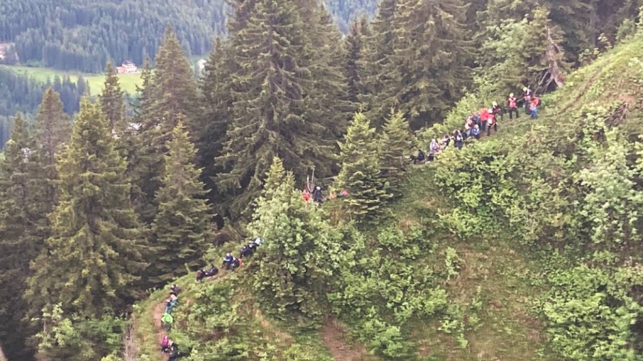 Der Hubschrauber musste die Schülergruppe aus der Bergnot retten 