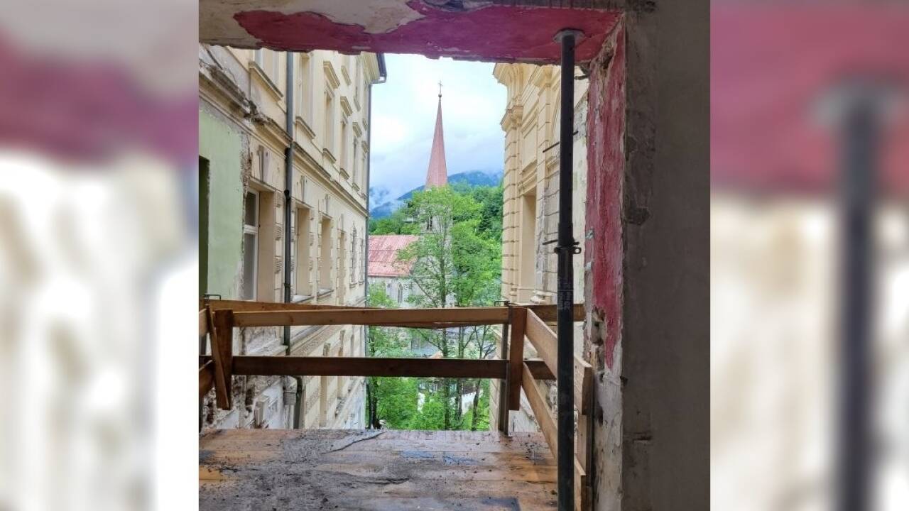 Blick aus dem Hotel Straubinger. 