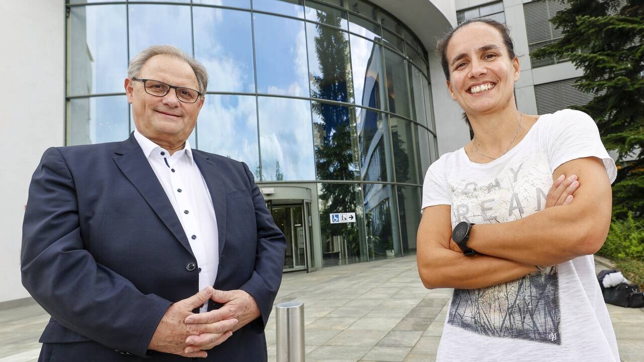 ÖFB-Präsident Gerhard Milletich und Teamchefin Irene Fuhrmann. 