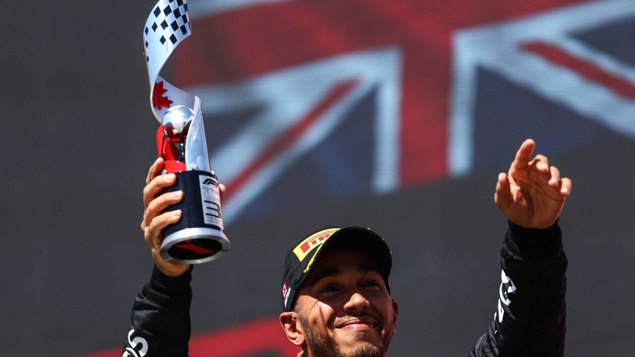 Zurück auf dem Podium: Rekordweltmeister Hamilton. 