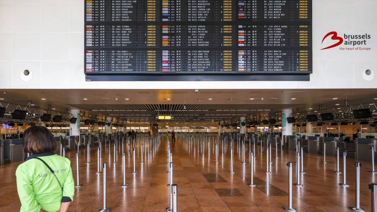 Alle Abflüge gestrichen: Streik am Brüsseler Flughafen.  Alle Abflüge gestrichen: Streik am Brüsseler Flughafen.