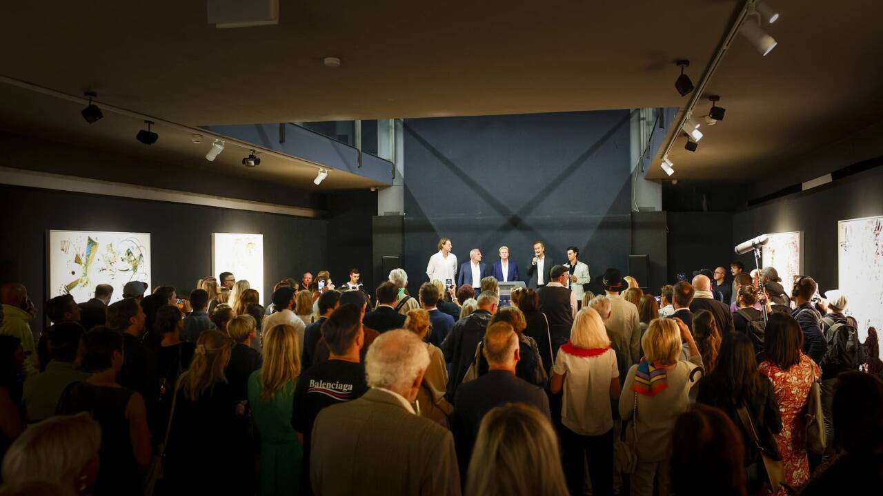 Großer Andrang bei der Vernissage.  