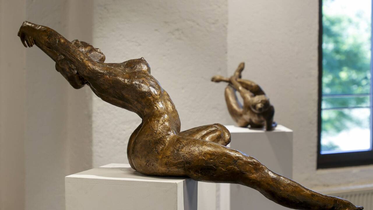 Bronzeskulpturen von Herbert Trapp. 