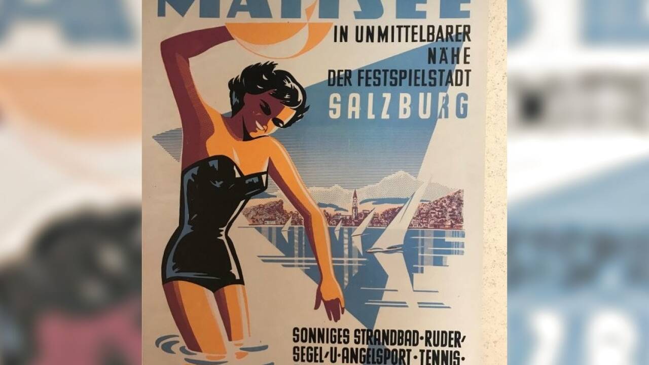 Ein Werbeplakat aus den 1950ern. 