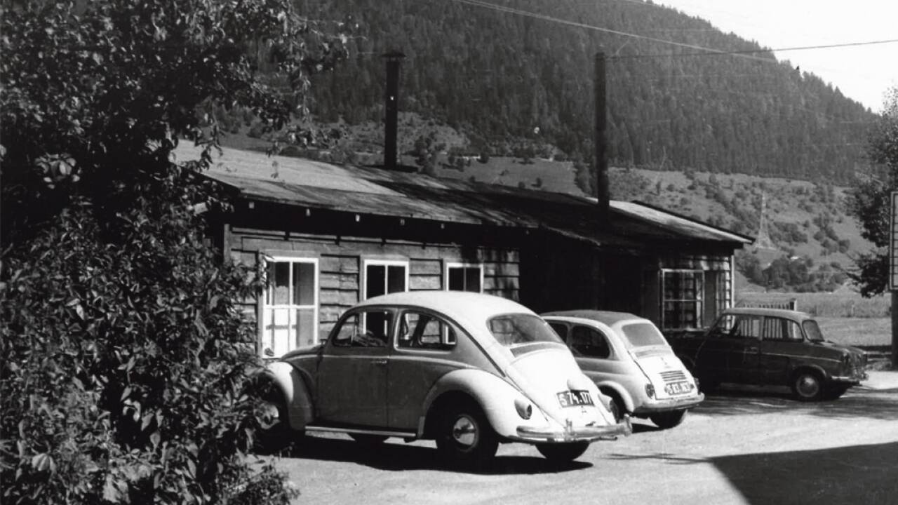 Das erste Firmengebäude der Bergland.  