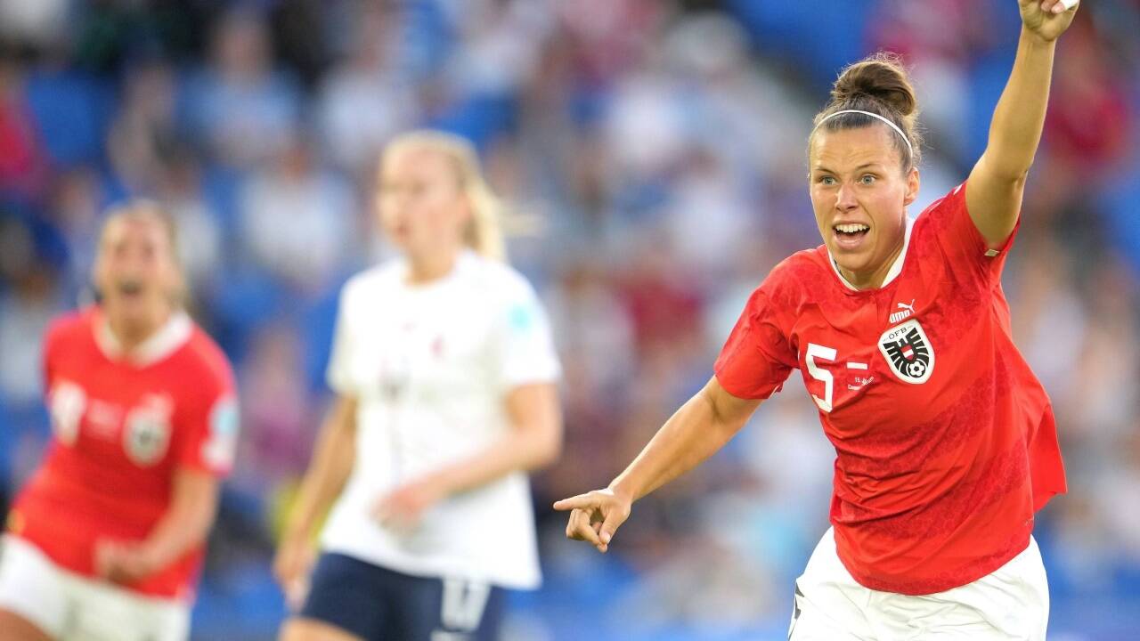 Nicole Billa erzielte das 1:0 für Österreich.  Nicole Billa erzielte das 1:0 für Österreich.
