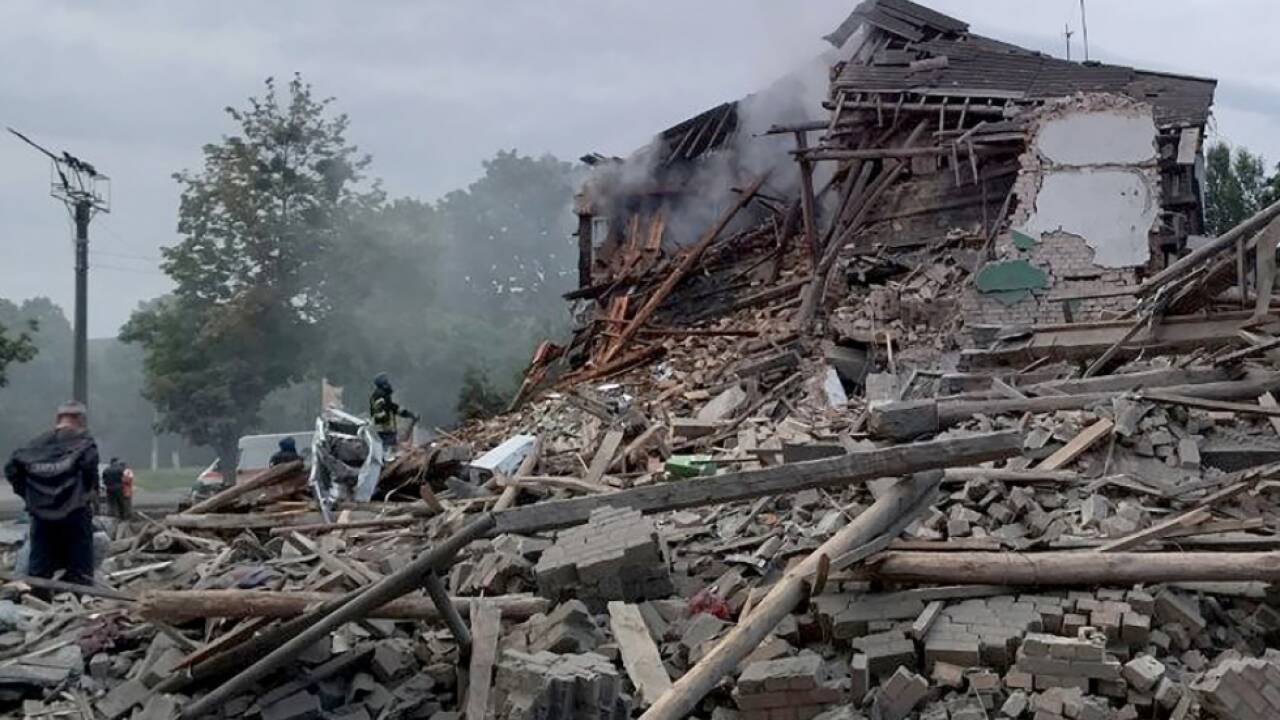 Zerstörung nach russischen Angriffen im ukrainischen Nikopol 