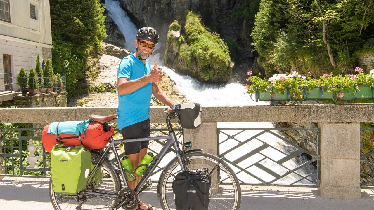 Bert aus Holland fährt von Salzburg bis Porec (Kroatien) mit dem Rad.  
