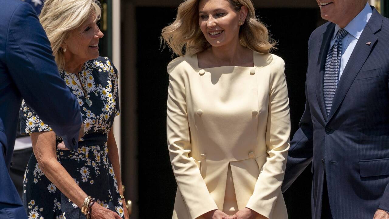 Die ukrainische First Lady Olena Selenska zu Besuch bei Jill und Joe Biden in Washington. 