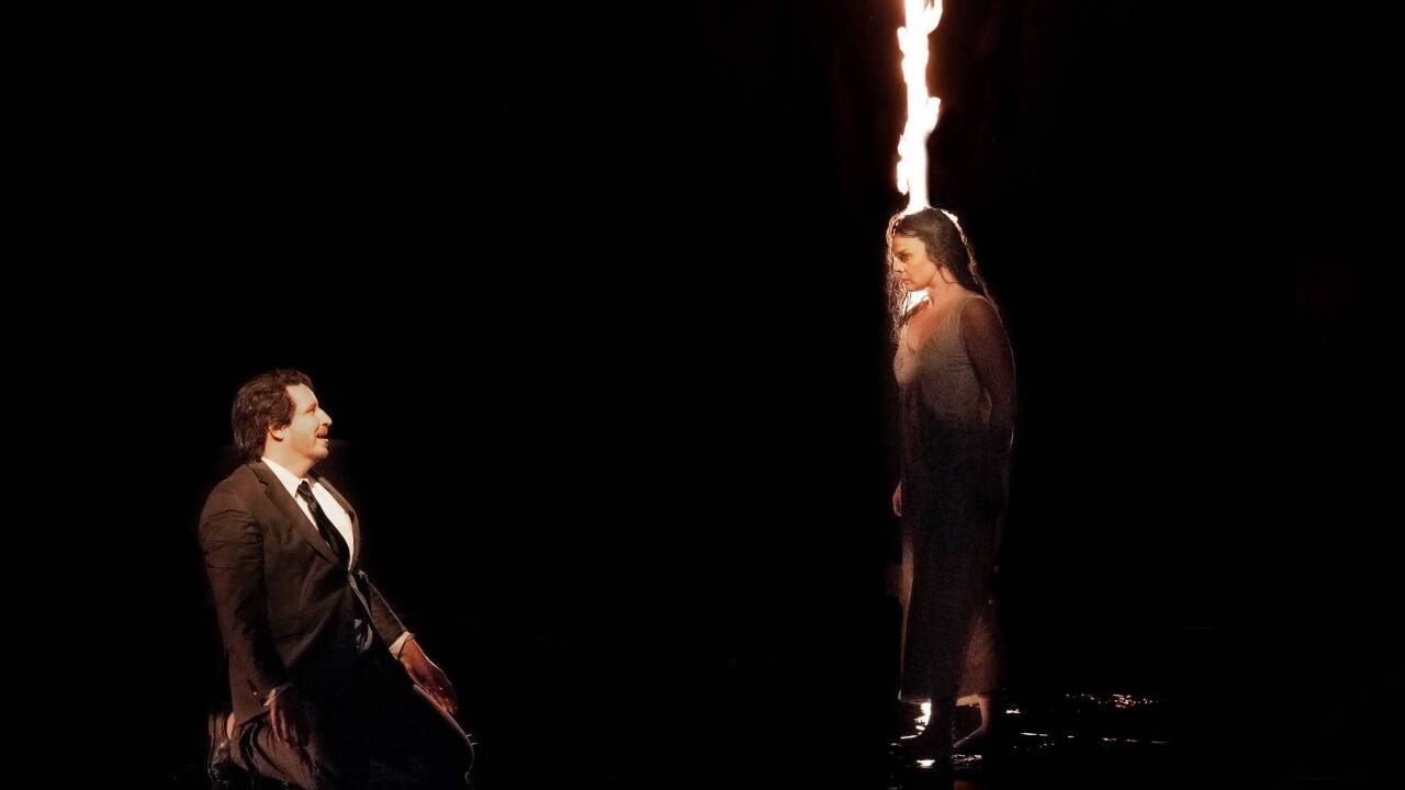 Mika Kares (Herzog Blaubart), Au&ouml;rinė Stundytė (Judith). 