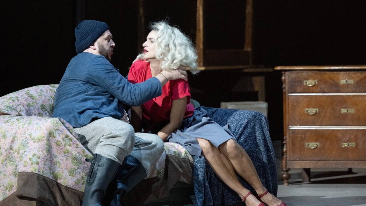 Il trittico 2022: Roman Burdenko (Michele), Asmik Grigorian (Giorgetta).  