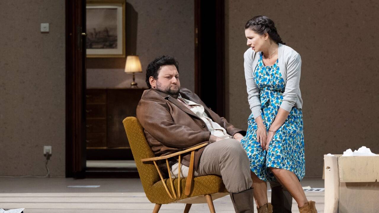 Il trittico 2022: Misha Kiria (Gianni Schicchi), Asmik Grigorian (Lauretta).  