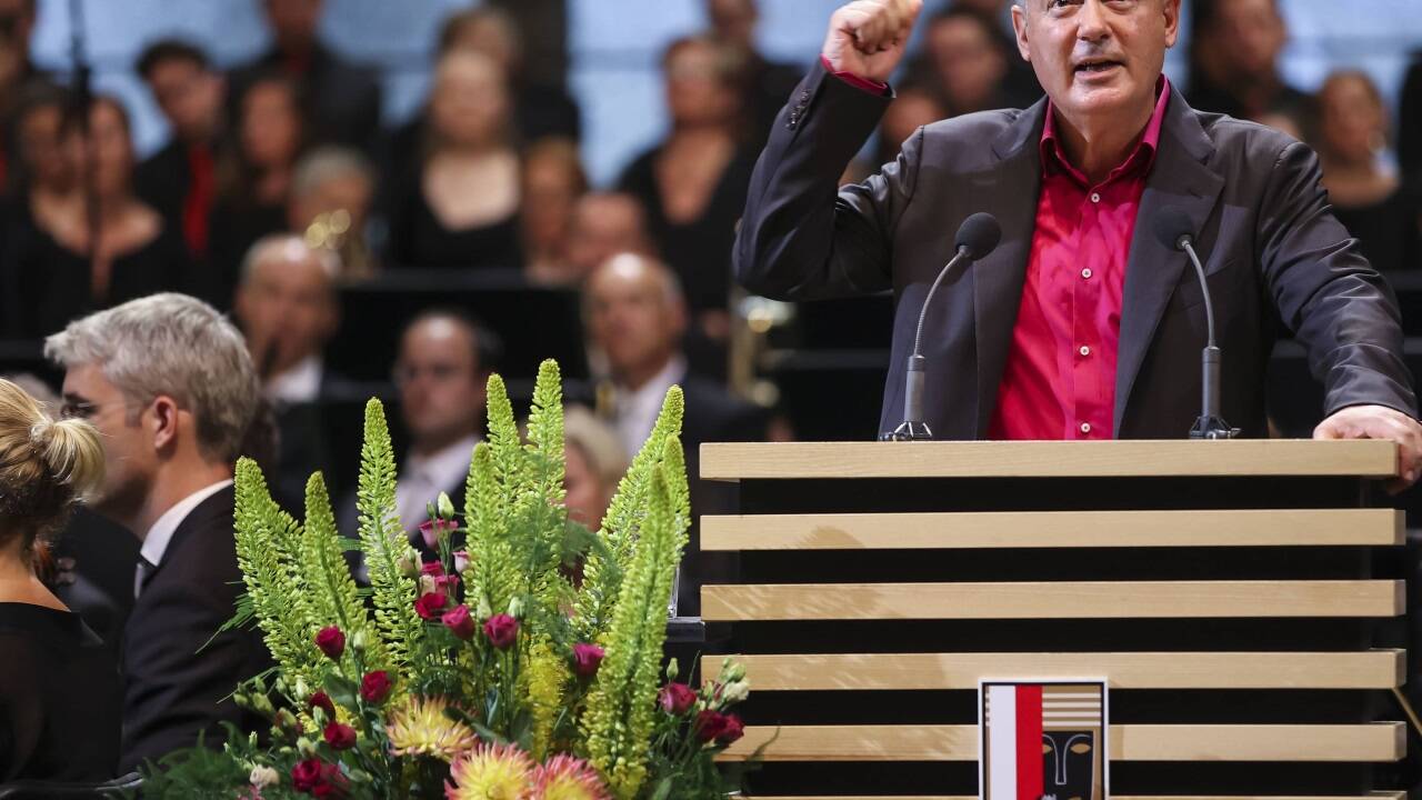 Schriftsteller Ilija Trojanow bei der Eröffnung der Salzburger Festspiele. 