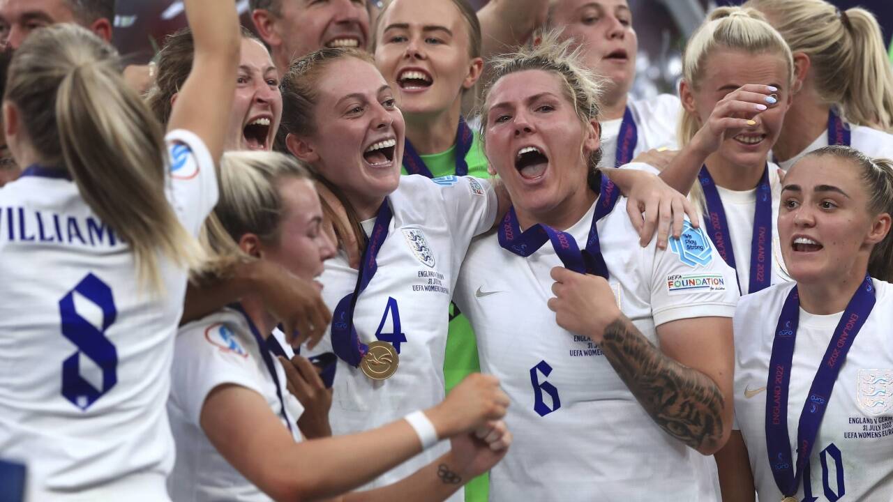 Jubelbilder aus dem Wembley-Stadion.   Jubelbilder aus dem Wembley-Stadion.